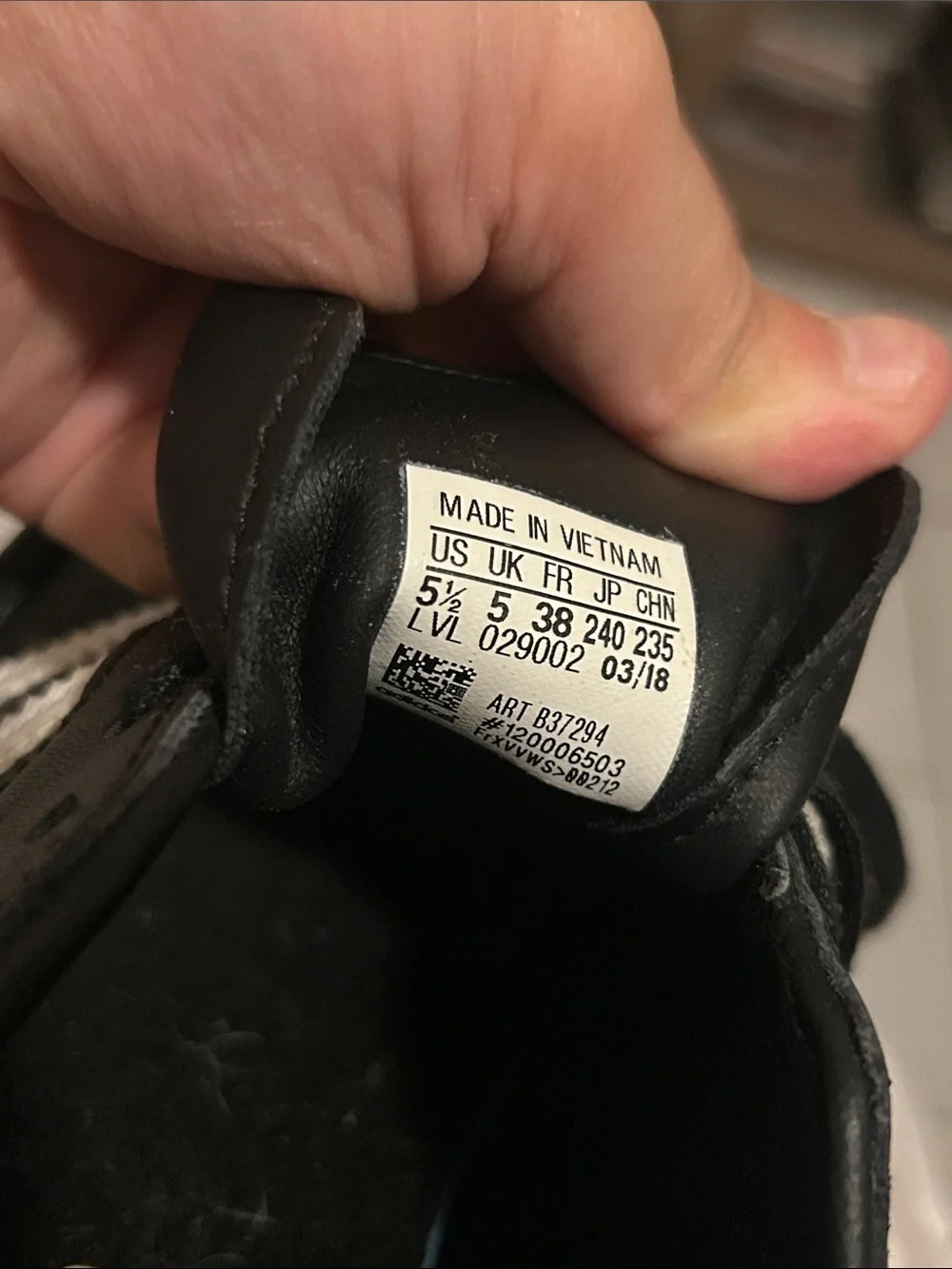 adidas Black Sneakers with White Stripes